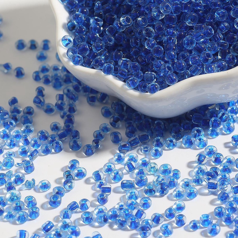4000 pcs Glass Beads 2mm(10/0) Colour lined inside + Storage Box Jewelry Making