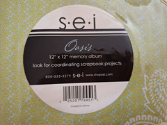 Scrapbook Album by SEI Oasis 12 x 12 Green with Jacobean Pattern 20 Pages NEW