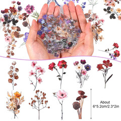 120 Pcs Flower Stickers Waterproof Transparent Vinyl Flowers Stickers Clear