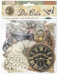 Stamperia GARDENS OF TIME Die Cuts Chipboard Steampunk Gears 38/pk DFLDC130