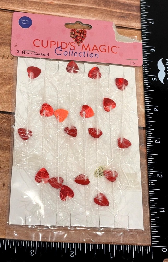 JO-ANN 3′ MINI Heart Shaped Valentines Day Decor Garland EMBELLISHMENT