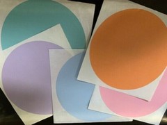 5 SHEETS MULTI-COLOR CIRCLES – 5” CIRCLES – 5 COLORS – 5” CIRCUMFERENCE CIRCLES
