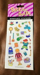 Stickety Doo-Da CHORES Removeable Sticker 2 Sheets Gibson Greetings NIP Vintage