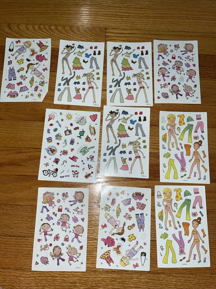 Vintage Hallmark AGC Girls Stickers Dress Up Summer Fun
