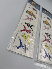 (3) Vintage Power Rangers Stickers Sheet 1995 Saban Paper Art Mighty Morphin