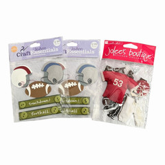 Football Scrapbooking & Sticker Lot Mixed Brands Paper Embellishments Crafts