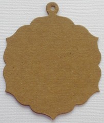 {4} FANCY CHARMS – Label Notes Tag – Bare Chipboard Die Cuts – 3 1/8″ x 2 1/2″