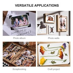 120Pcs Black Photo Picture Mounting Corners,Acid Free Photo Corner Self Adhesive