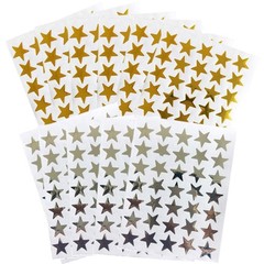 3500 Count Star Stickers Gold Silver Self-Adhesive Stickers Gold and Sliver