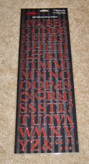 Reminisce Die Cut Red Glitter Alphabet Sticker Sheet ~ Valentine’s Night
