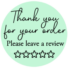 Thank You For Your Order, Please Leave a Review Stickers Small Business shops
