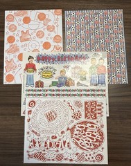Vintage Boy Sports Baby Boy Scrapbooking Stickers 12×12 Paper Lot of 48