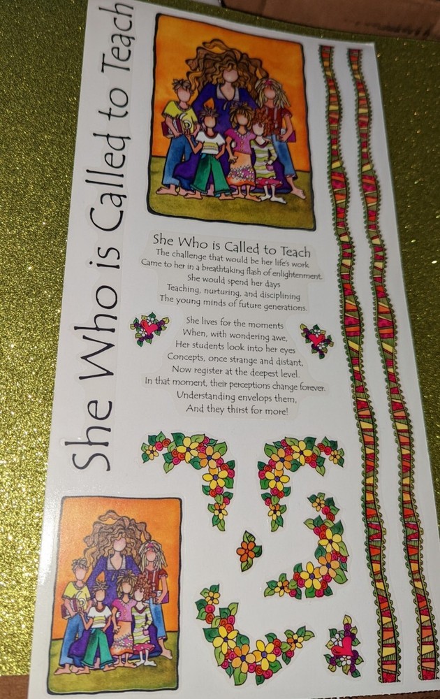 PSX Designs for Creativity Stickers Teacher Called to Teach Wacky Women 1 sheet