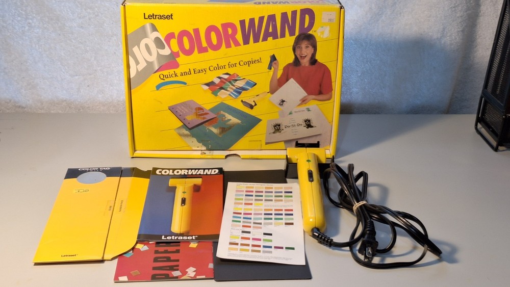 1994 Letraset COLORWAND Quick & Easy Color for Copies! Complete Open Box