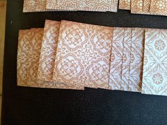 100pc Vint Scrapbooking Craft Papers 3 1/4 X 3 1/4 In Beige & White Patterns