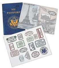 Kicko Passport Sticker Book For Parties – 12 Pack – Pad Of Famous Places