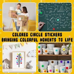 4200 Pcs Color Coding Dot Stickers, 3/4″ Round Labels for Office, Classroom, Hom