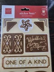 Scrapbook Stickers Chatterbox Lot Sticker Fuzz Blue Brown NEW Vintage 22801 #6