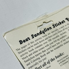 Vtg SandyLion Stick & Learn Sticker Activity and Coloring Book NOS PLEASE READ