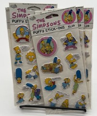 1990 The Simpsons Puffy Stick-ons Lot 6 Packs