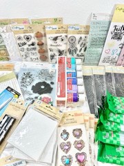 Crafter’s Square Mixed Craft Lot: Stickers, Clear Stamps, Die, Googly Eyes