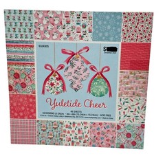 Christmas Paper Crafts Set Pink Holiday Scrapbook Holiday Packs Cards Washi Tape