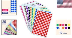 Versatile 3000 PCS Self-Adhesive Colored Dot Stickers for Inventory and Planning