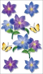 Jolee’s Boutique Dimensional Stickers Purple Flowers
