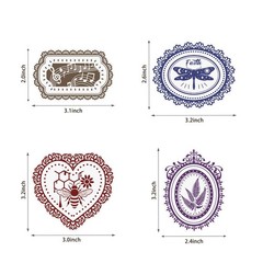 ZHIJIANHZ Vintage Lace and Frame Sticker Book,30 Sheets PET Transparent