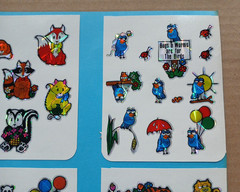 Vintage 1980s Prism Sticker Lot 12 Vending Sheets Unicorn Gorilla Snail Frog BJ