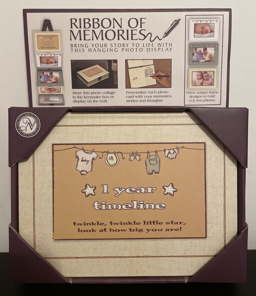 Ribbon of Memories 1 Year Timeline Twinkle Twinkle Star Hanging Photo Display