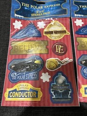New The Polar Express 6” X 8” Sticker Pack Lot of 2 Christmas Scrapbook