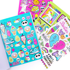 Sticker Book with Large and Small Sizes, Kids Stationary for Water Bottle, Noteb