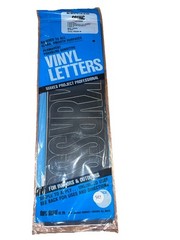 Decal-3218 Permanent Adhesive Vinyl Letters, Black, 95 Pack Vintage Duro Prop