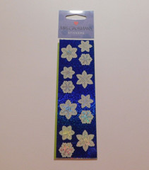 Mrs. Grossman’s Stickers Lot 2 Strips Brand New Package ~Sparkle RF Snowflakes~