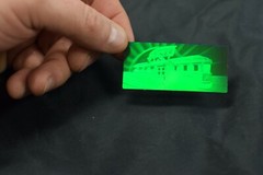 VTG Polaroid 3-D 90’s Holograms Prototypes – Trolley Car Diner 1.25 x 2.5″