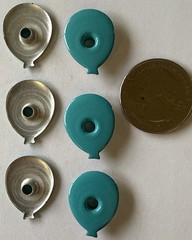 LARGE TURQUOISE BALLOON Aluminum EYELETS(6pcs)Card Making•Scrapbooking•