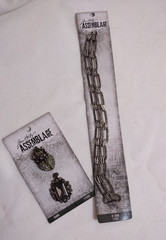Tim Holtz Assemblage Metal Silver Chain 18″ Shabby Deco Glam 2 Pieces Charms