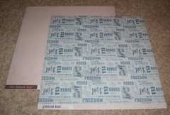 My Mind’s Eye 12×12 Scrapbook Paper Lot of 10 w/CutOuts ~ American Made Flag