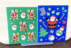 Lot of 4 Vintage Santa Claus Sticker Sheets Amscan Hallmark AGC Loose Complete