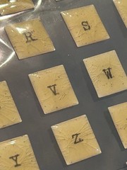 NEW Nostalgiques CRACKED GLASS ALPHABET & NUMBER Stickers Rebecca Sower