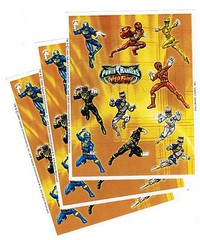 3 Sheets POWER Rangers Wild Force Scrapbook Stickers! 2002