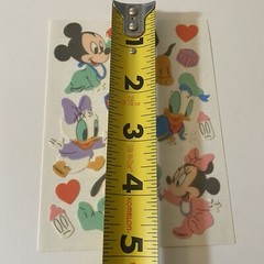 Vintage Sandylion Disney Babies Fuzzy Stickers Mickey Mouse Goofy Pluto Minnie