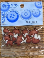 Dress it up Memory Mates~Out Foxed~ Fox Buttons 3D Craft Card Making Scrapbook ￼