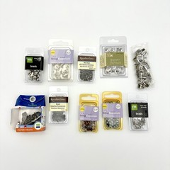 Mixed Lot of 600+ Scrapbooking Brads & Snaps Craft Embellishments Metal – NEW