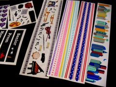 Scrapbooking Lot Gr Lengths Buttons, Buildings, School, Music, Patriotic, Pastel