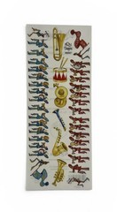 School Band High College Uniform Spirit Instruments NRN Designs Border Stickers