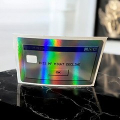 Credit Card Vinyl Skins Vintage Windows System Message Funny Holographic Decal