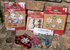 Crafts Mixed Lot Of Christmas Crafting Items, Kits Fun For Kids