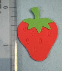 12 HANDMADE STRAWBERRY ACID FREE CARDSTOCK PAPER DIE CUT EMBELLISHMENT SCRAPBOOK
